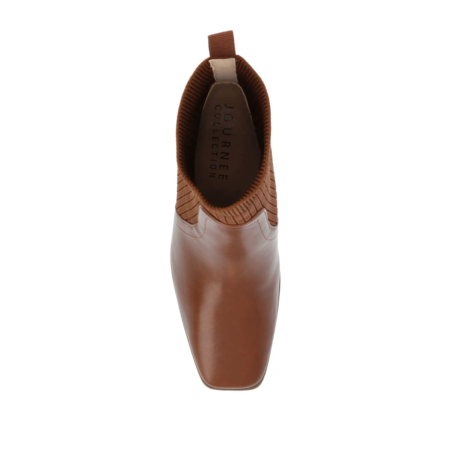 Harlowe Chelsea Booties in Vegan Leather - Brown