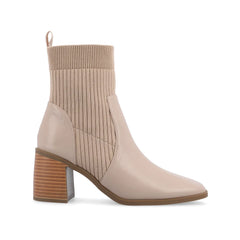 Harlowe Chelsea Booties in Vegan Leather - Taupe