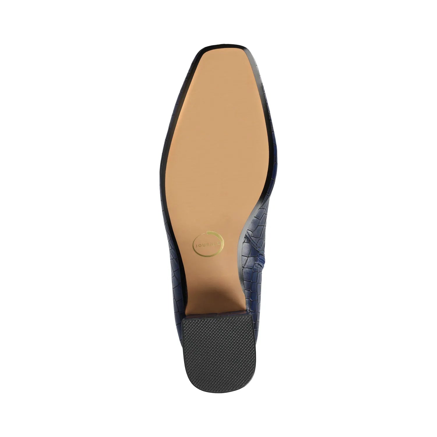 HAYLINN Square Toe Booties in Wide Width - Blue Croco