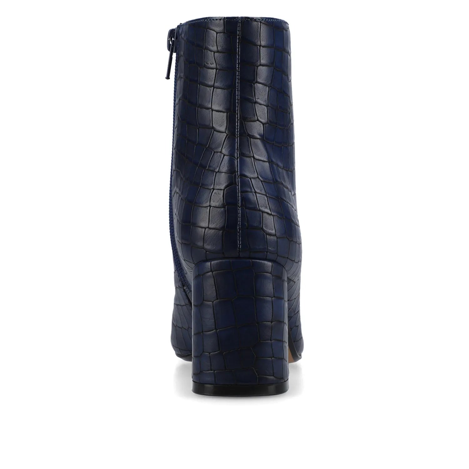 HAYLINN Square Toe Booties in Wide Width - Blue Croco
