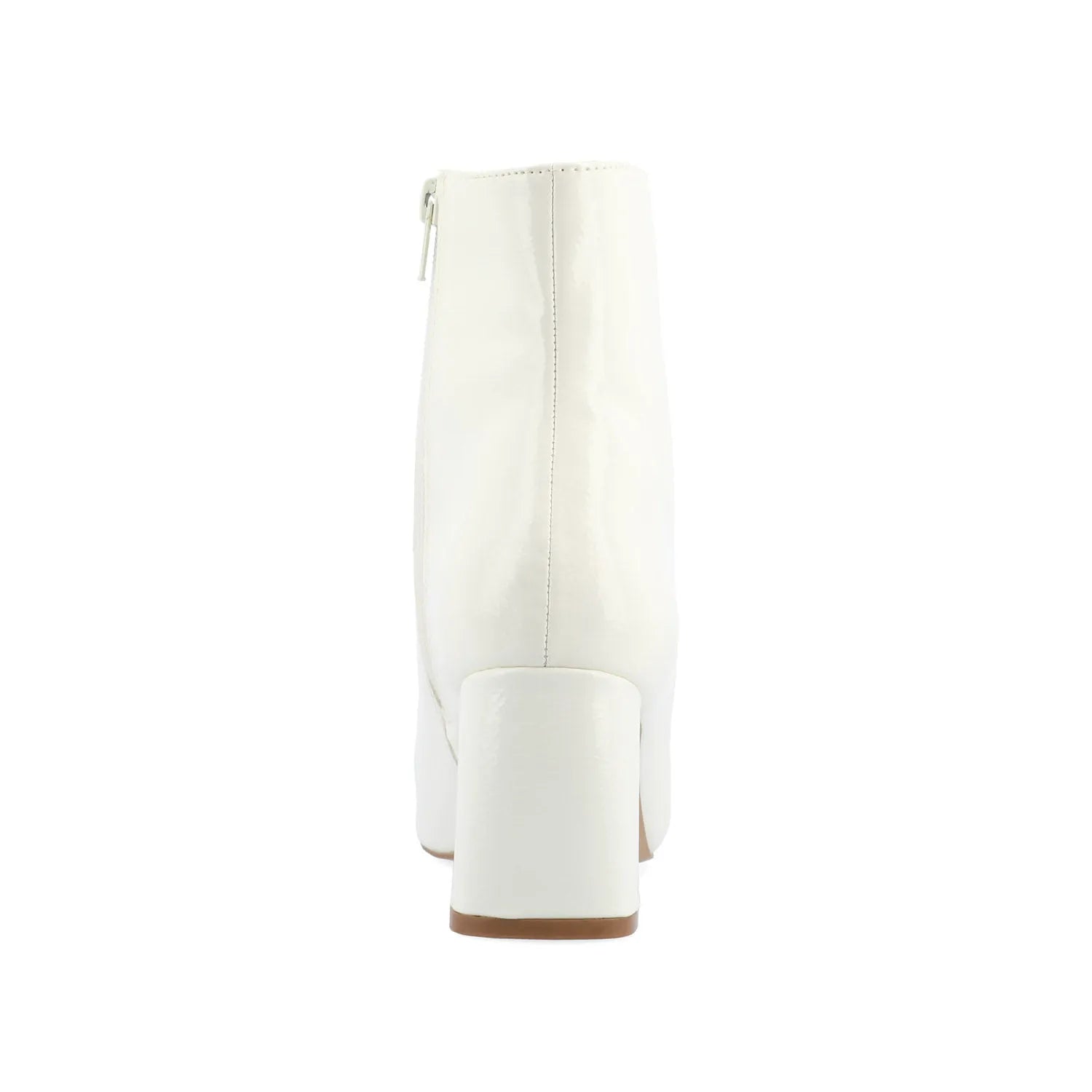 HAYLINN SQUARE TOE BOOTIES - White Patent