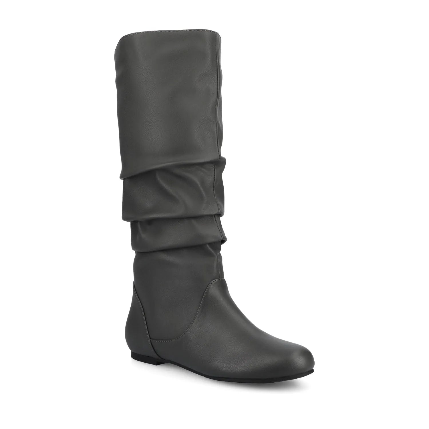 Jayne Knee High Boots in X-Wide Calf - Grey
