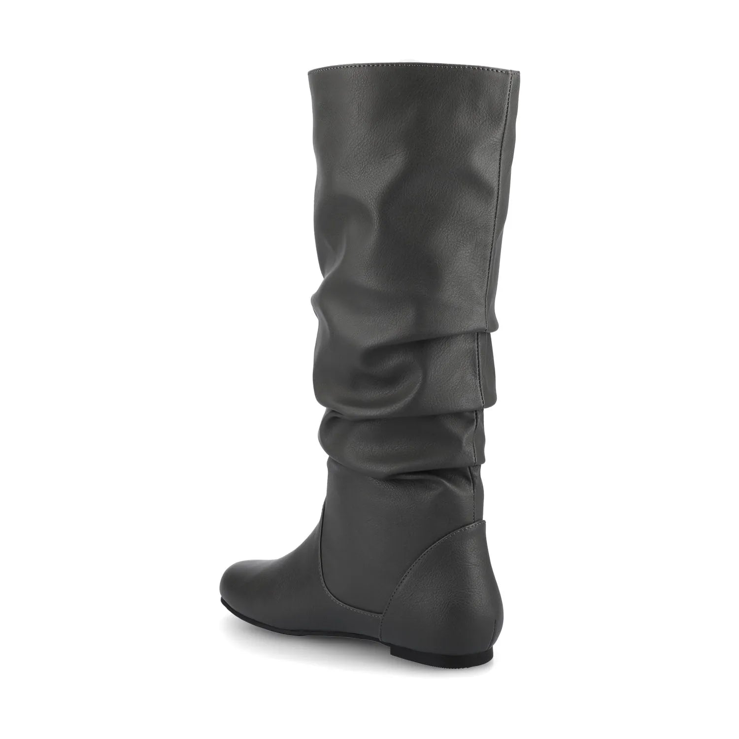 Jayne Knee High Boots in X-Wide Calf - Grey Faux Suede