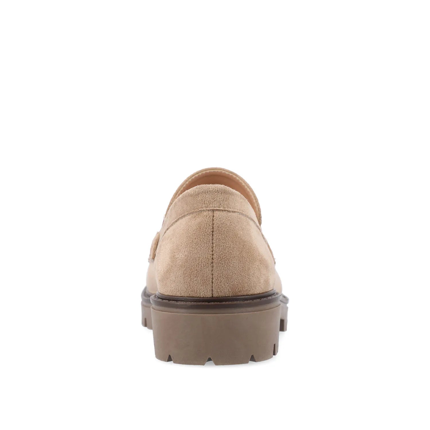 JESSAMEY Horse Bit Loafer Flats in Taupe Suede