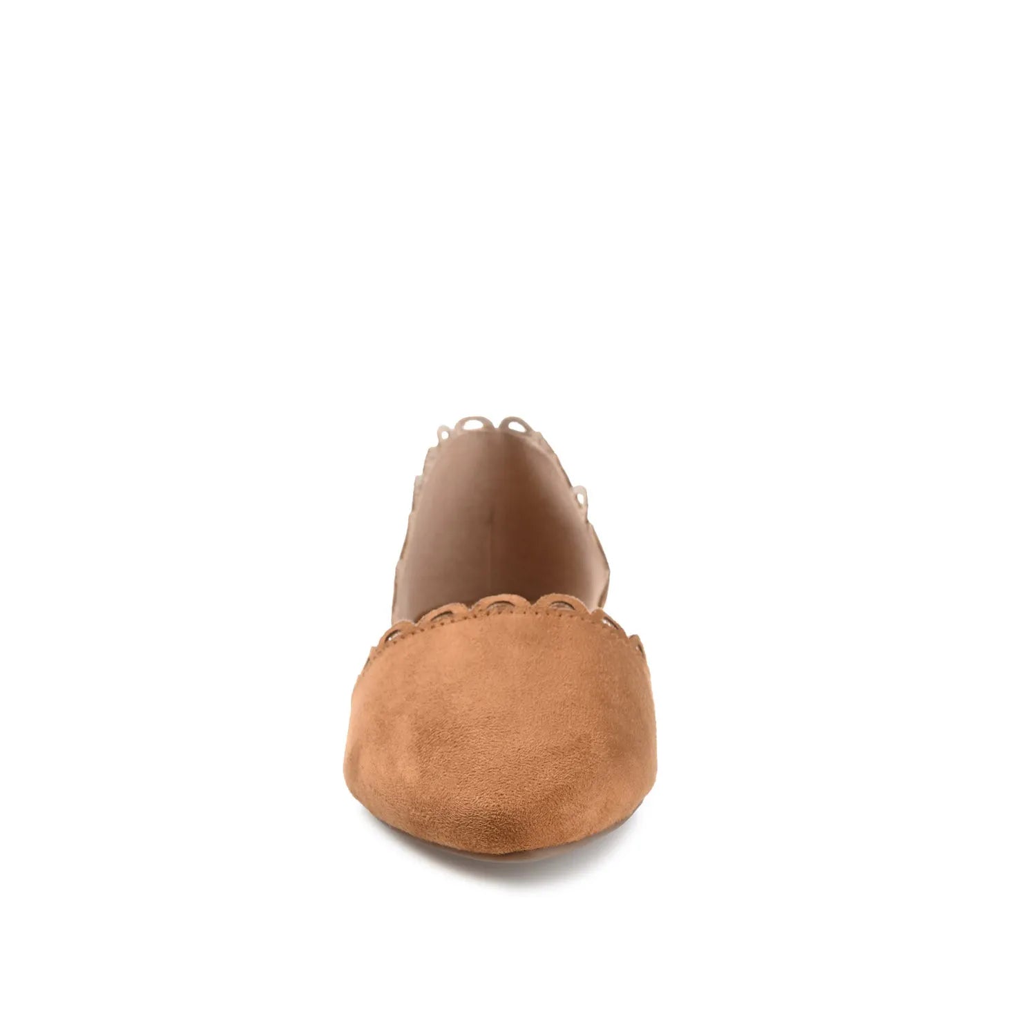 JEZLIN D'ORSAY FLATS IN FAUX SUEDE - Cognac