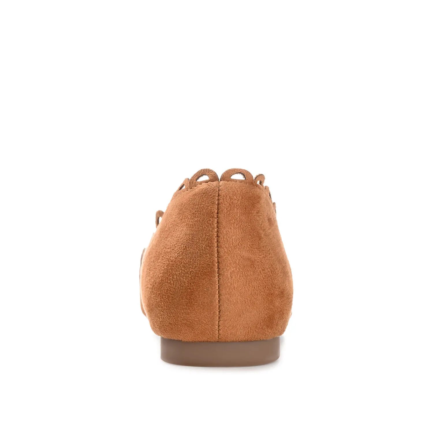 JEZLIN D'ORSAY FLATS IN FAUX SUEDE - Cognac