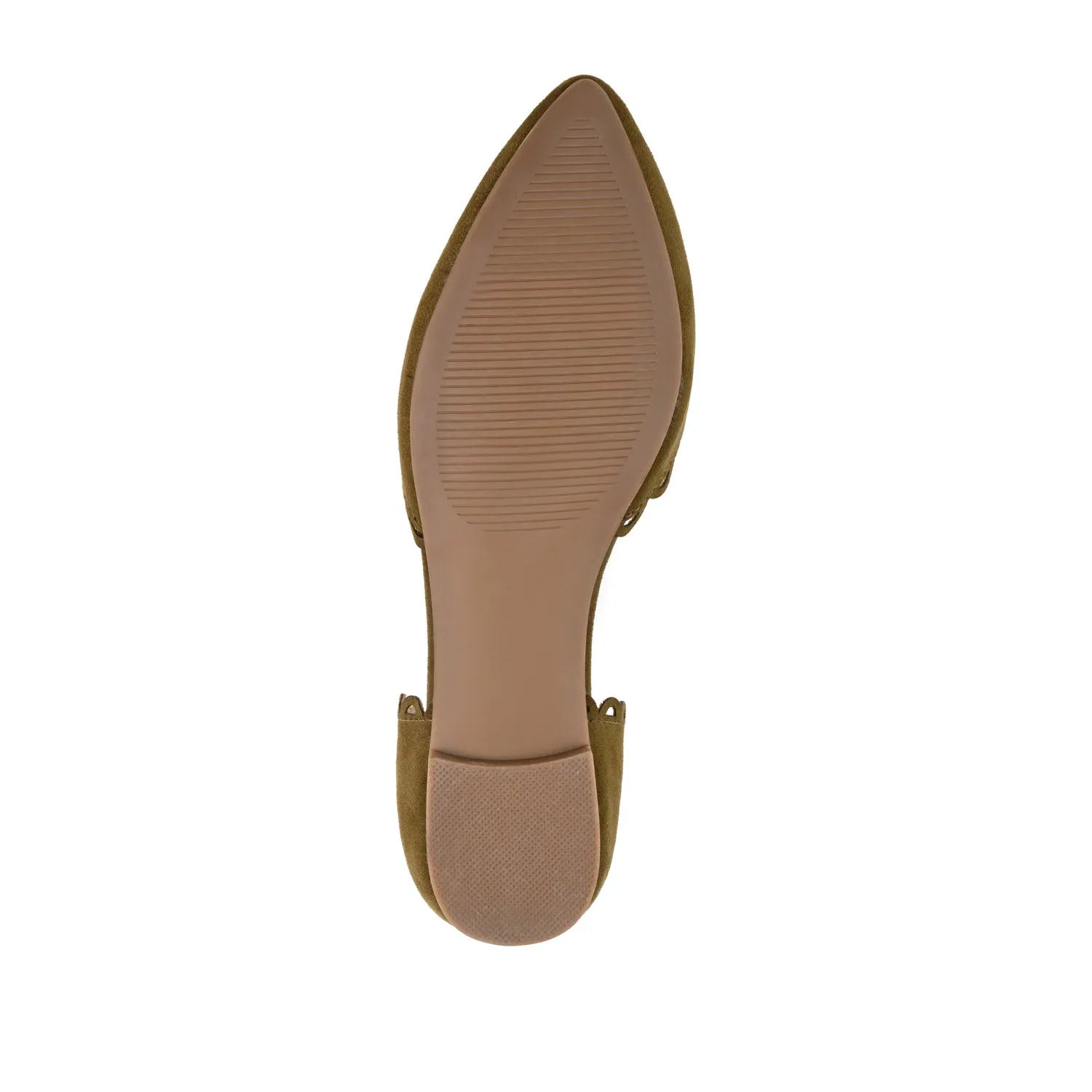 JEZLIN D'ORSAY FLATS IN FAUX SUEDE - Green