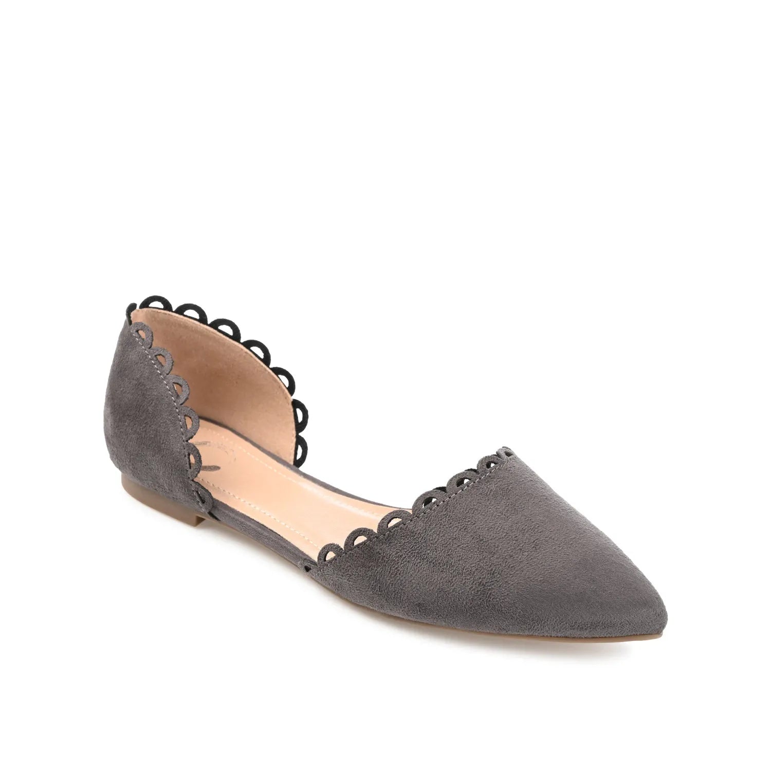 JEZLIN D'ORSAY FLATS IN FAUX SUEDE - Grey
