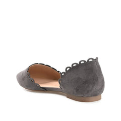 JEZLIN D'ORSAY FLATS IN FAUX SUEDE - Grey