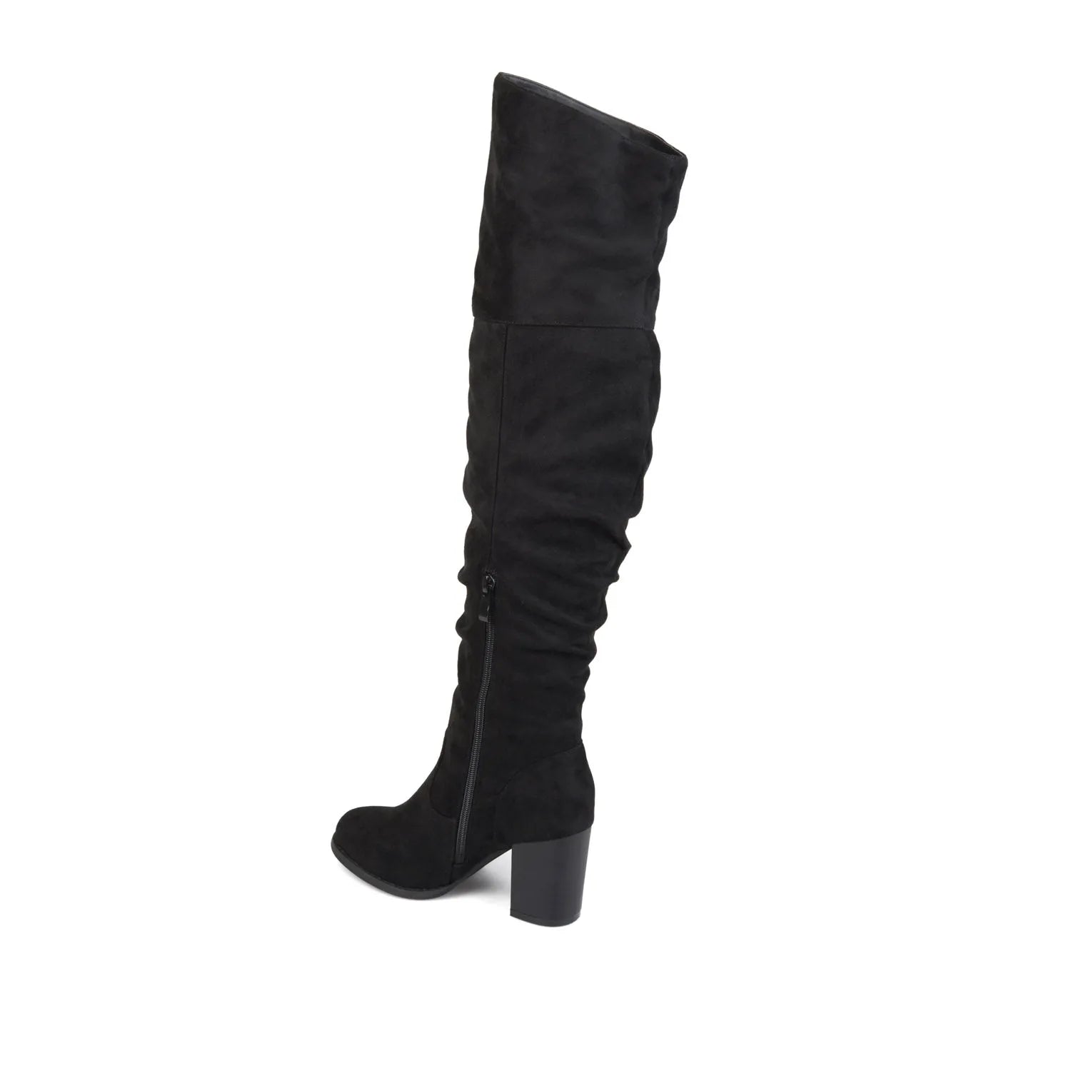 Kaison Boots in Wide Width & X-Wide Calf - Black Faux Suede