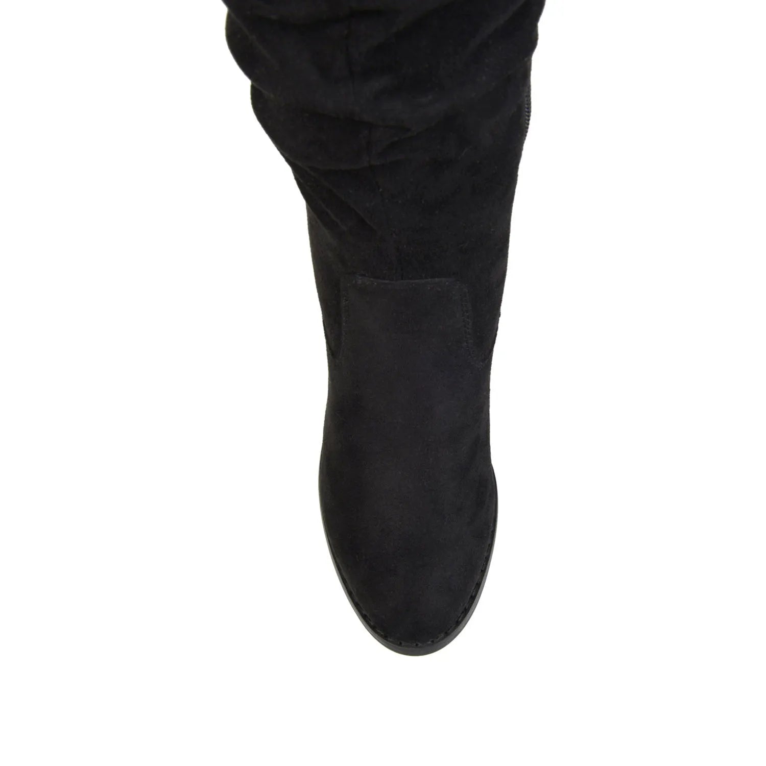 Kaison Boots in Wide Width & X-Wide Calf - Black Faux Suede