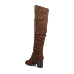 Kaison Chocolate Suede Thigh-High Boots