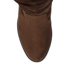 Kaison Chocolate Suede Thigh-High Boots