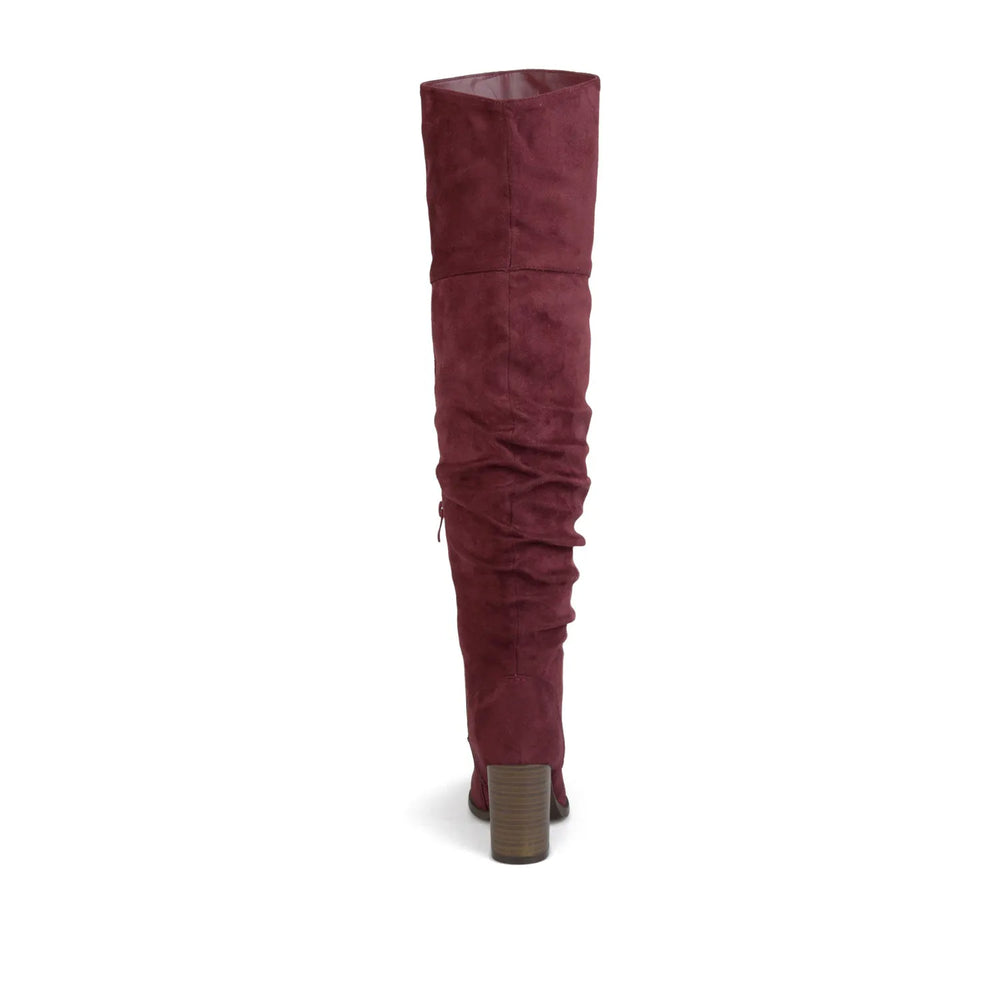 Wine Faux Suede