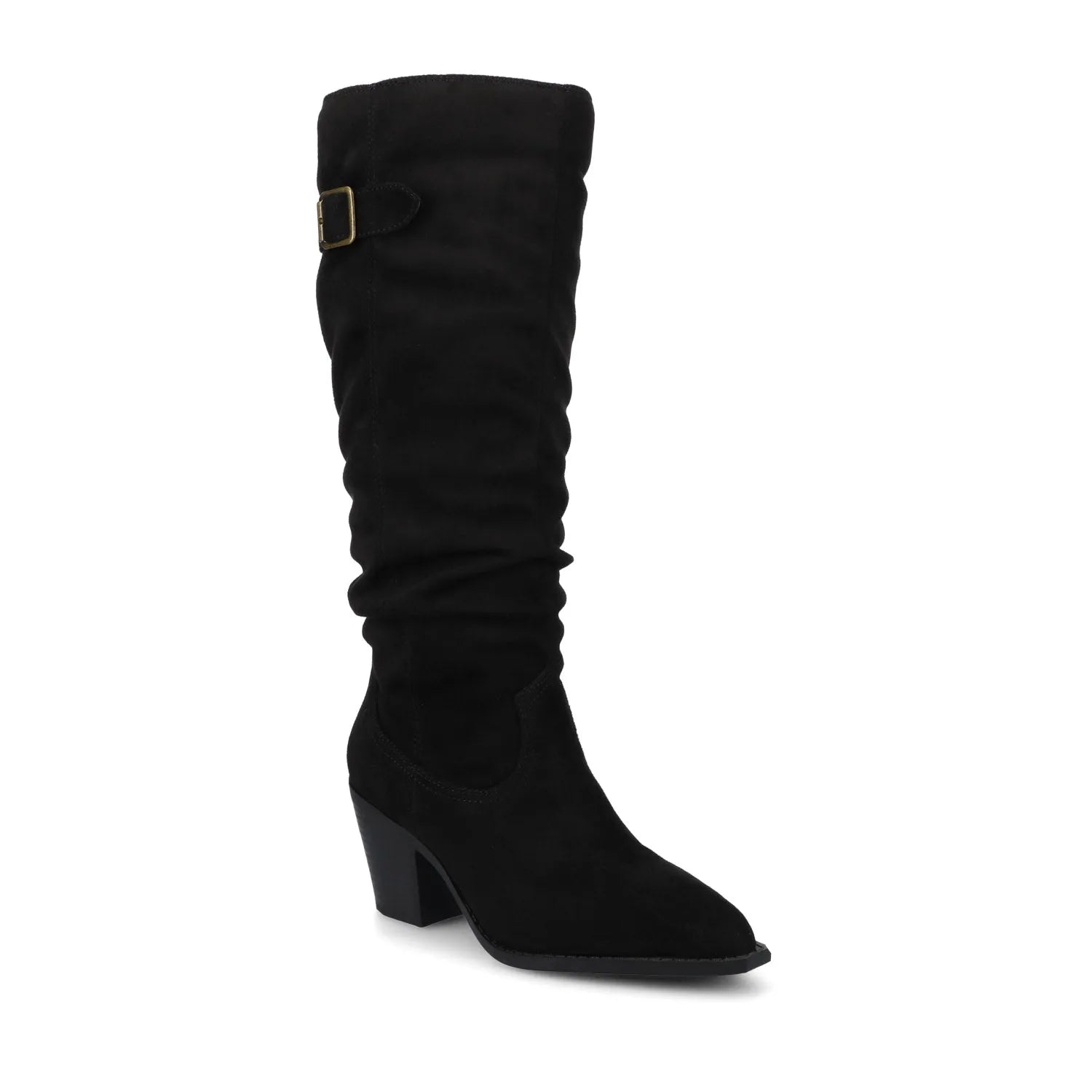 Kaleah Wide Calf Slouchy Knee High Boot - Black