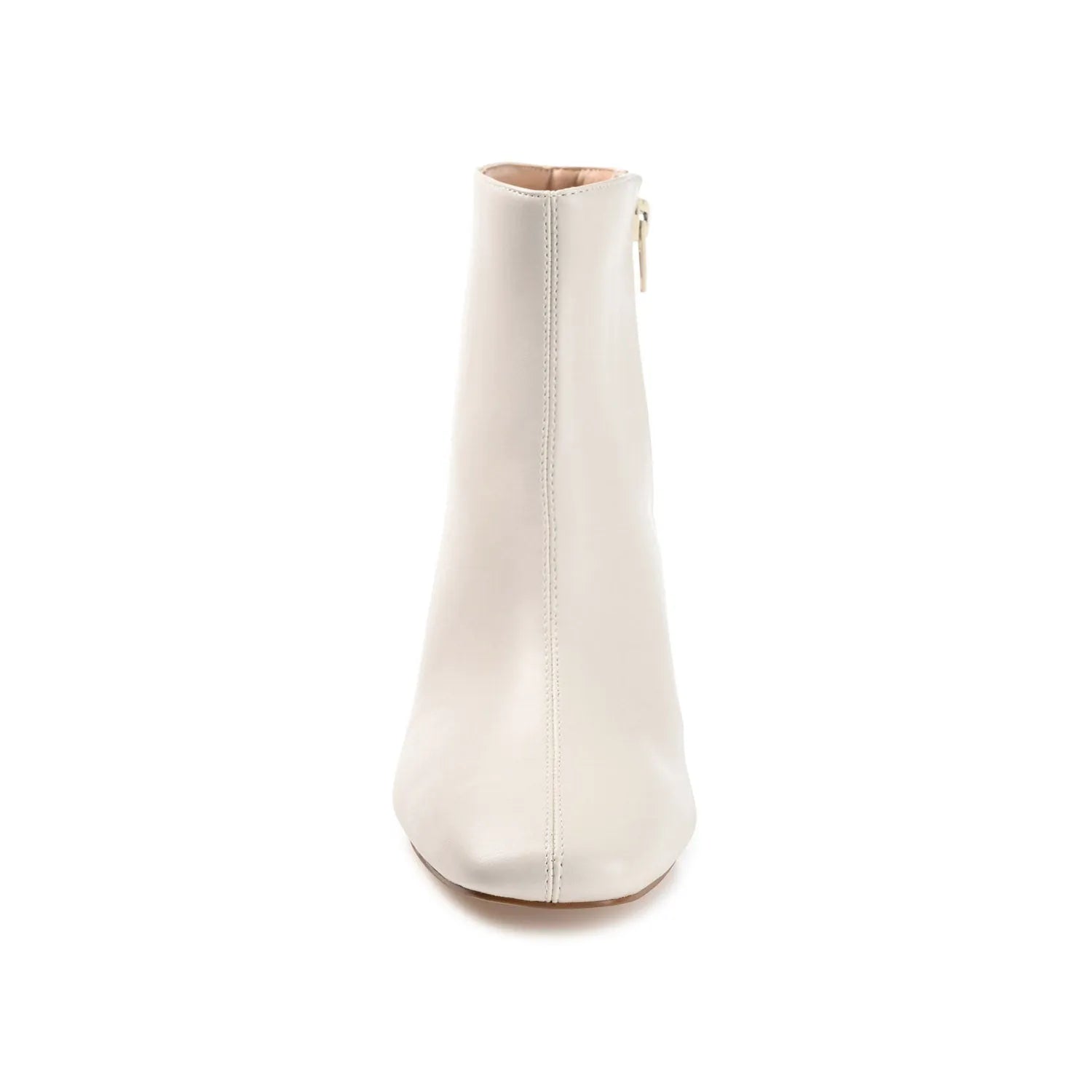 KELSSA Pointed Toe Booties in Vegan Leather - Bone