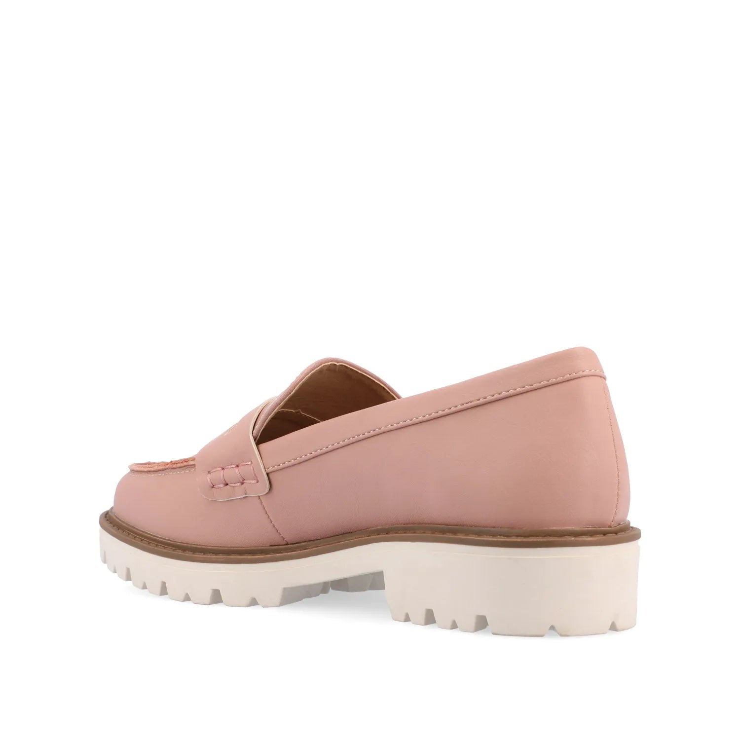 KENLY LOAFER FLATS IN VEGAN LEATHER - Blush PU