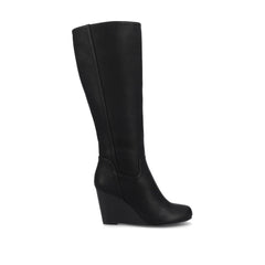 Langly Knee-High Boots in Vegan Leather - Black