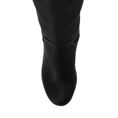 Langly Knee-High Boots in Vegan Leather - Black