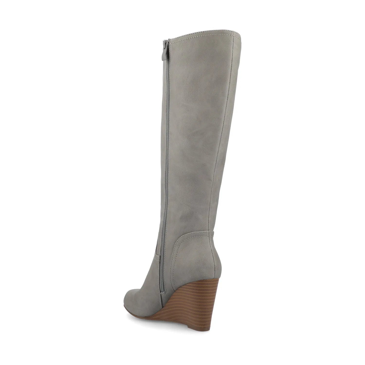 Langly Knee-High Boots in Vegan Leather - Grey