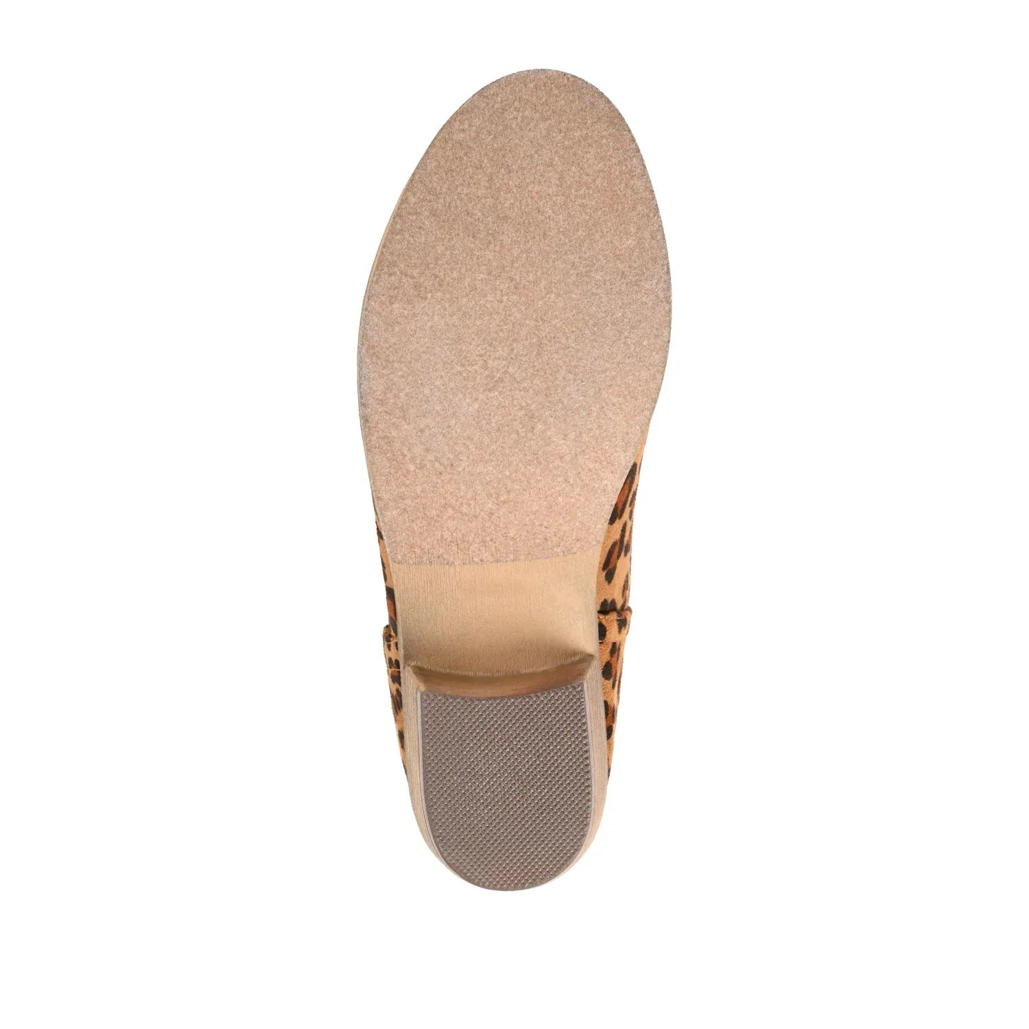 LIVVY Wide Calf Faux Suede Zip-Up Booties - Leopard