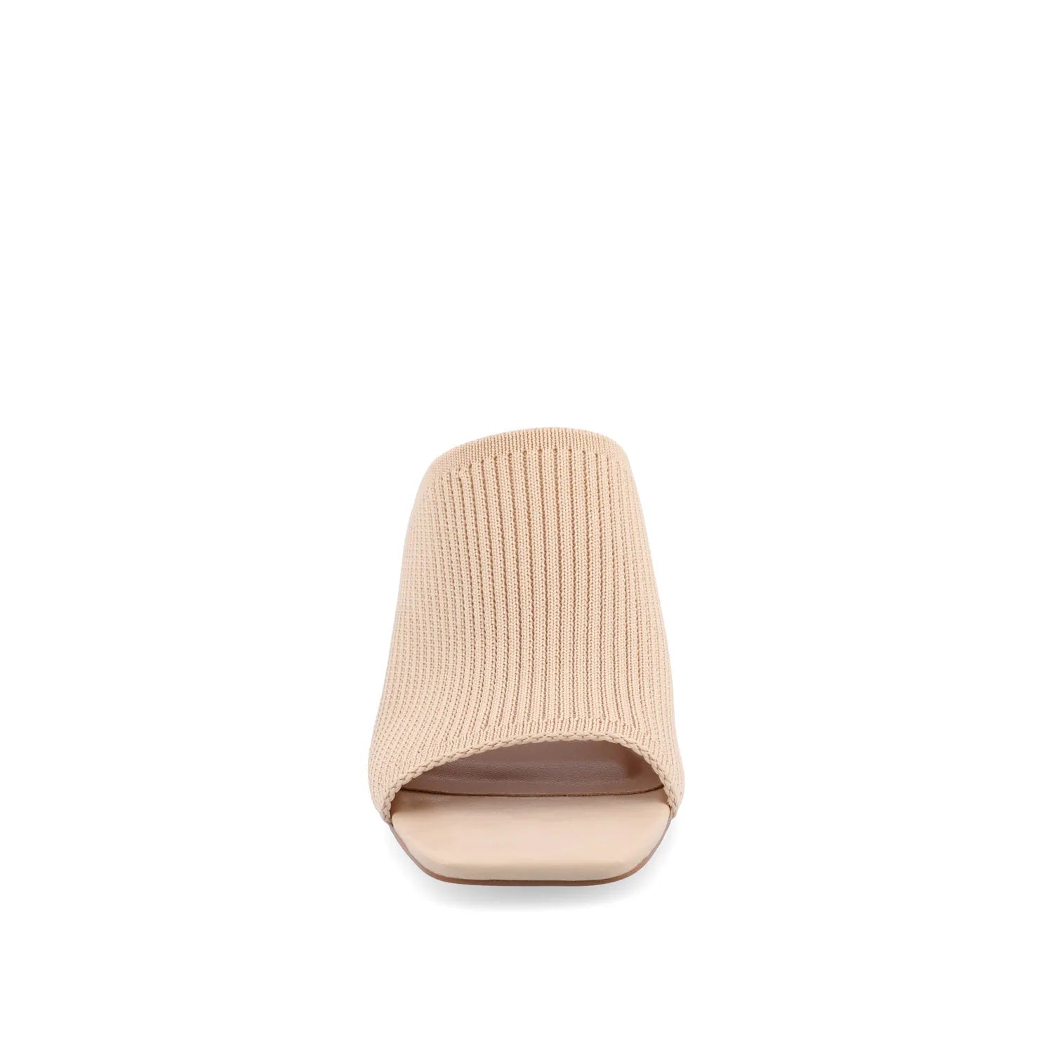 LORENNA Wide Block Heel Mules - Beige