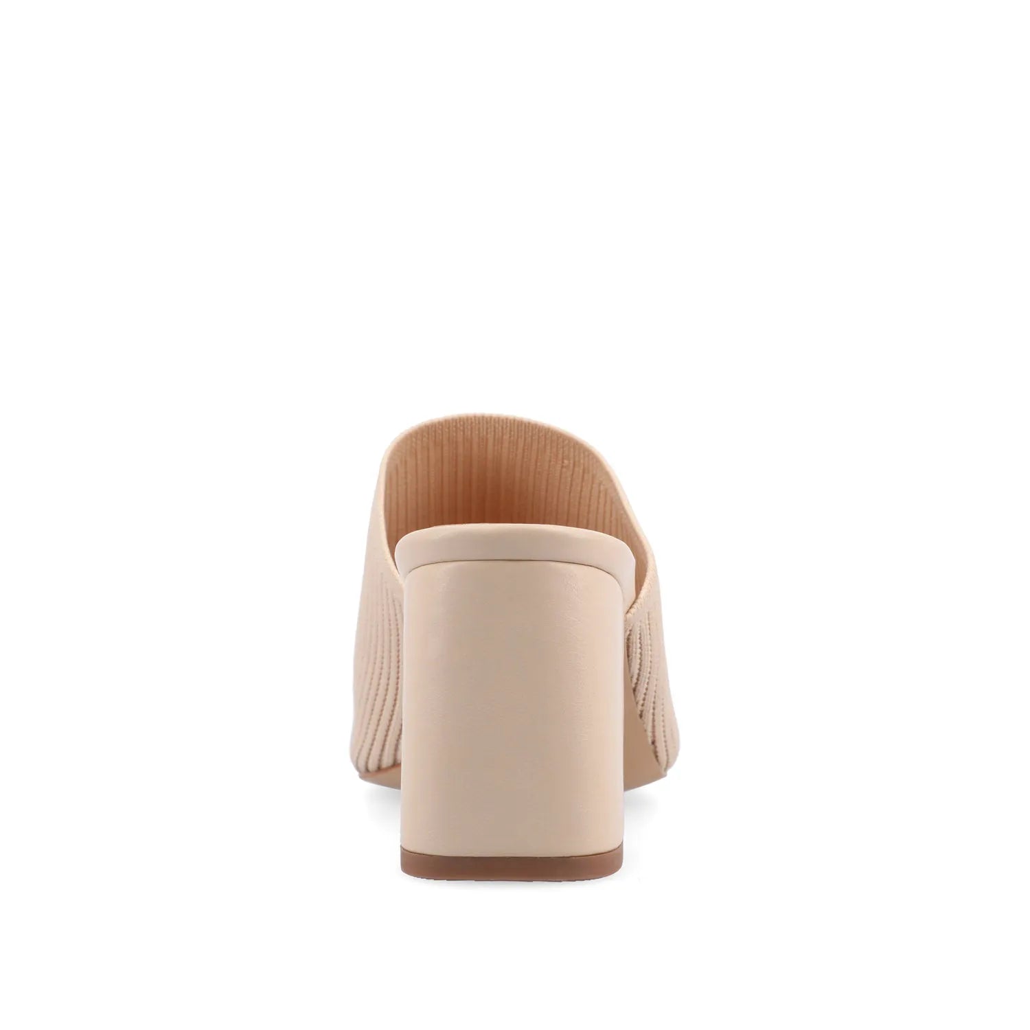 LORENNA Wide Block Heel Mules - Beige