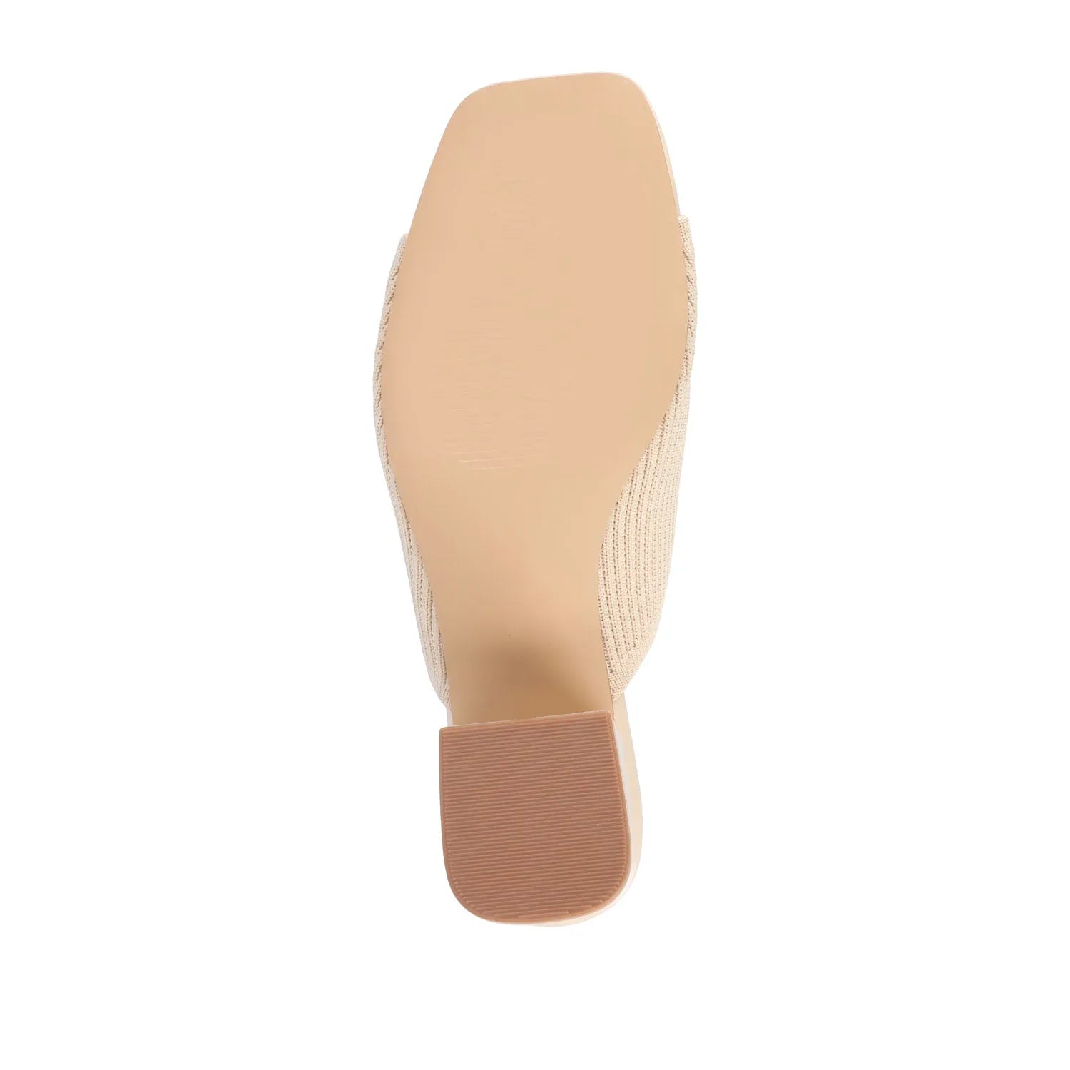 LORENNA Wide Block Heel Mules - Beige