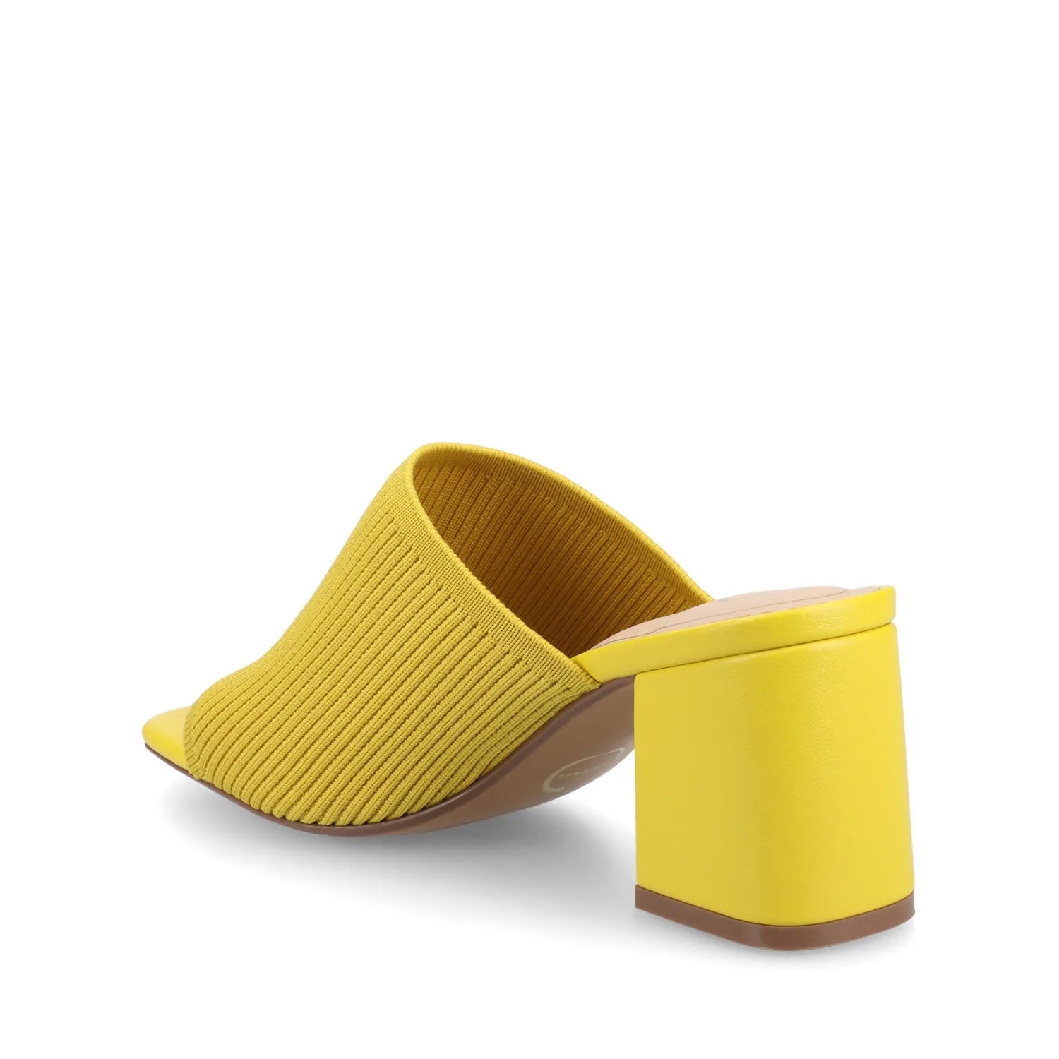 LORENNA Mule Block Heels in Knit Fabric - Mango