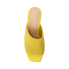 LORENNA Mule Block Heels in Knit Fabric - Mango