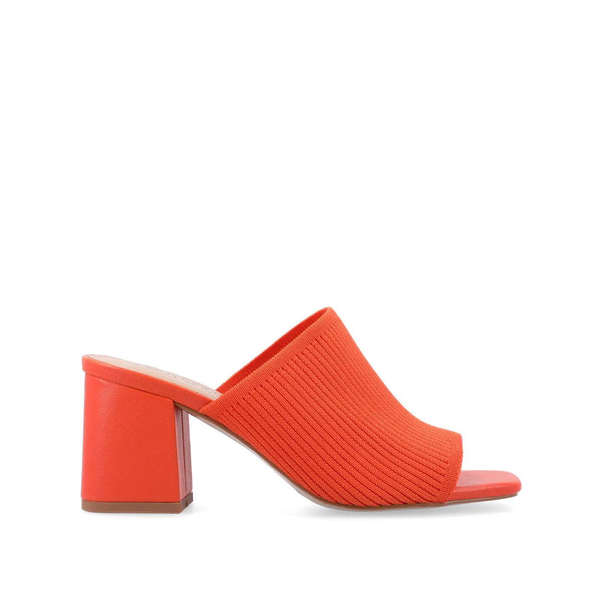 LORENNA Wide Block Heel Mules - Orange