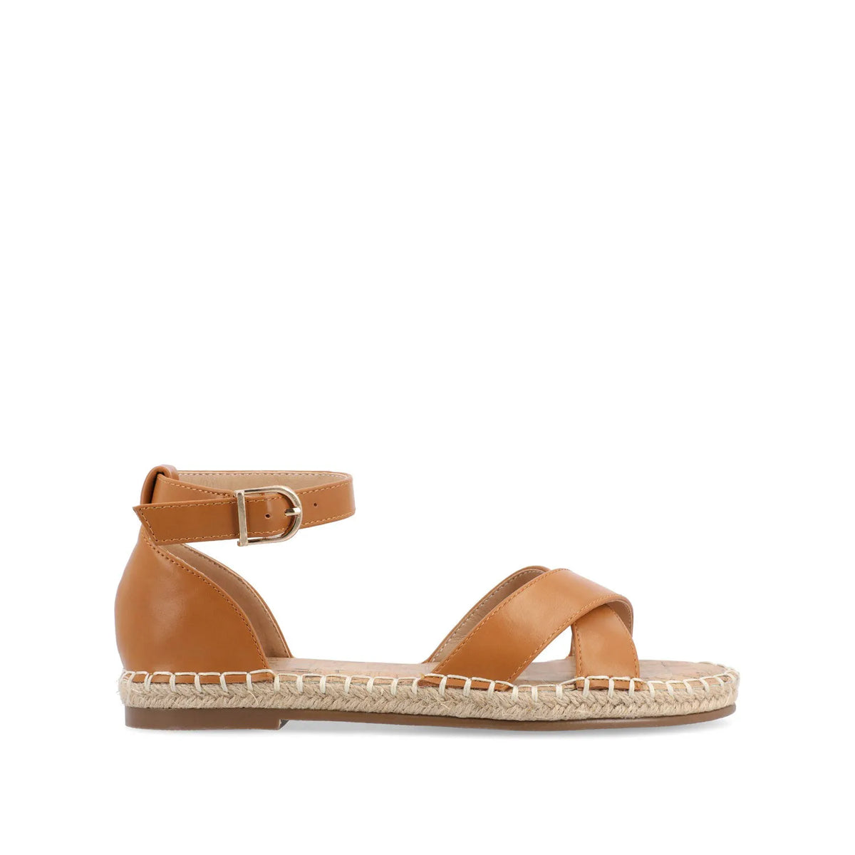 Lyddia Espadrille Sandals in Wide - Cognac
