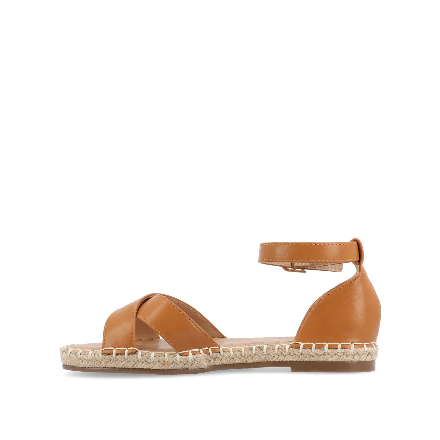 Lyddia Espadrille Sandals in Wide - Cognac