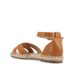 Lyddia Espadrille Sandals in Wide - Cognac