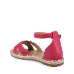 LYDDIA ESPADRILLE SANDALS IN VEGAN LEATHER - Hot Pink