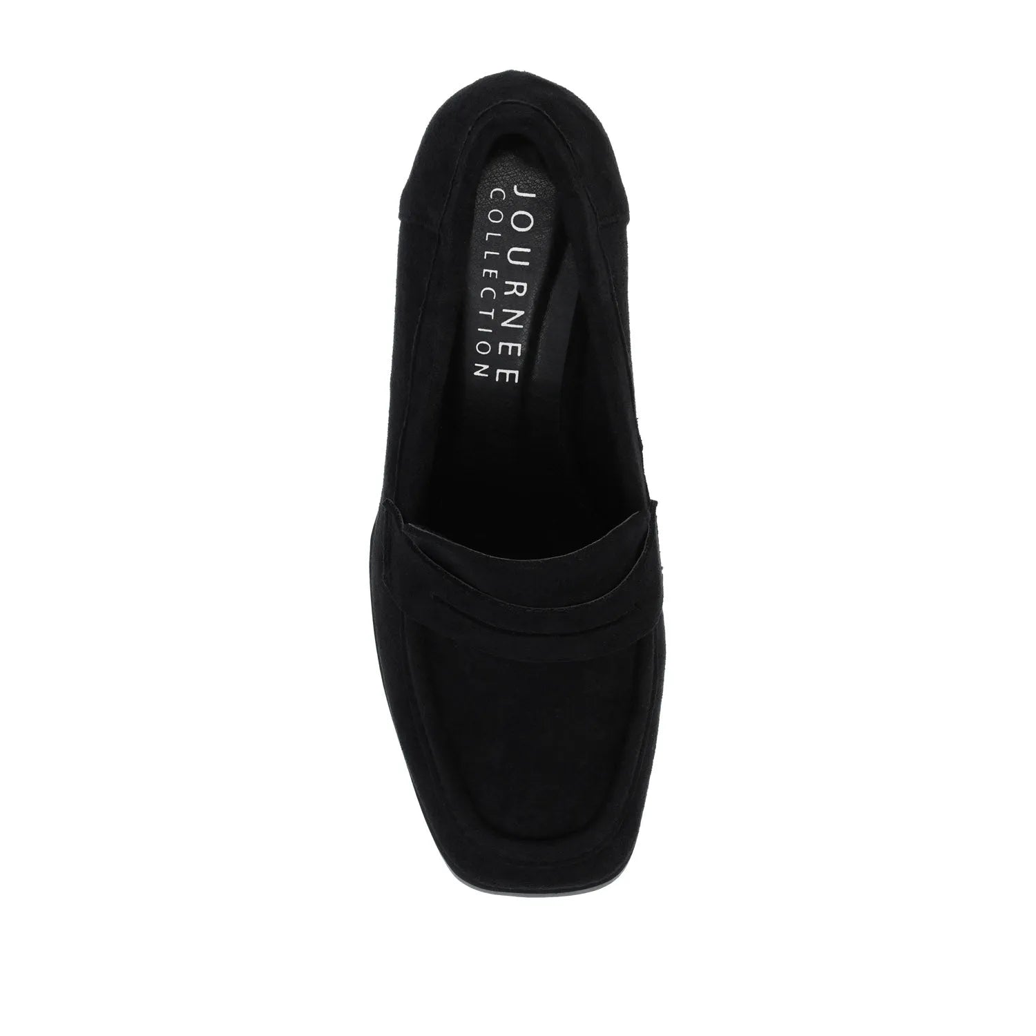 Malleah Wide Block Heel Loafers - Black