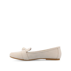 Marci Loafer Flats in Faux Suede - Bone
