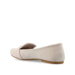 Marci Loafer Flats in Faux Suede - Bone