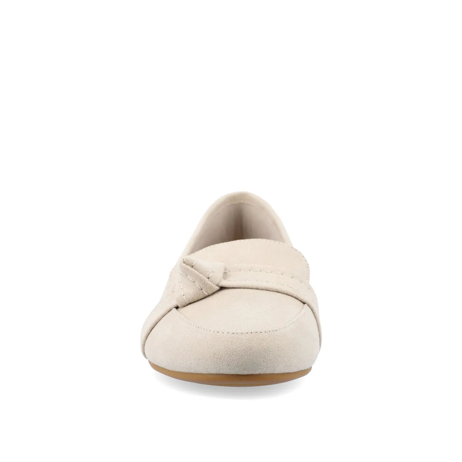 Marci Loafer Flats in Faux Suede - Bone