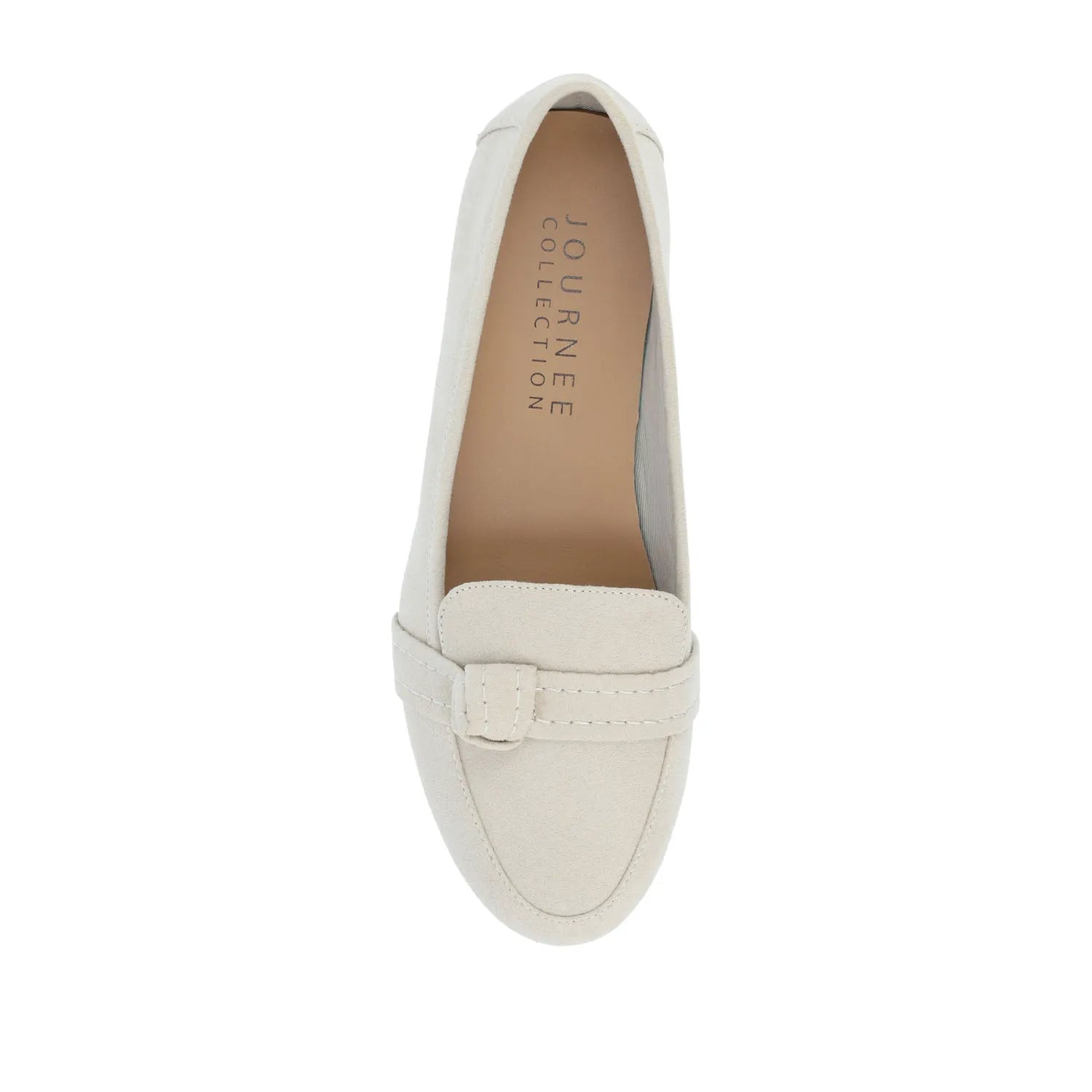 Marci Loafer Flats in Faux Suede - Bone