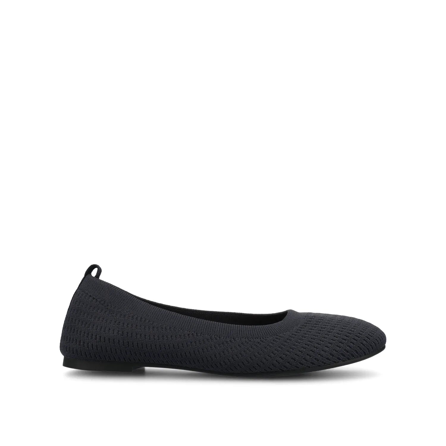 Maryann Knit Fabric Ballet Flats in Wide Statement - Navy Knit