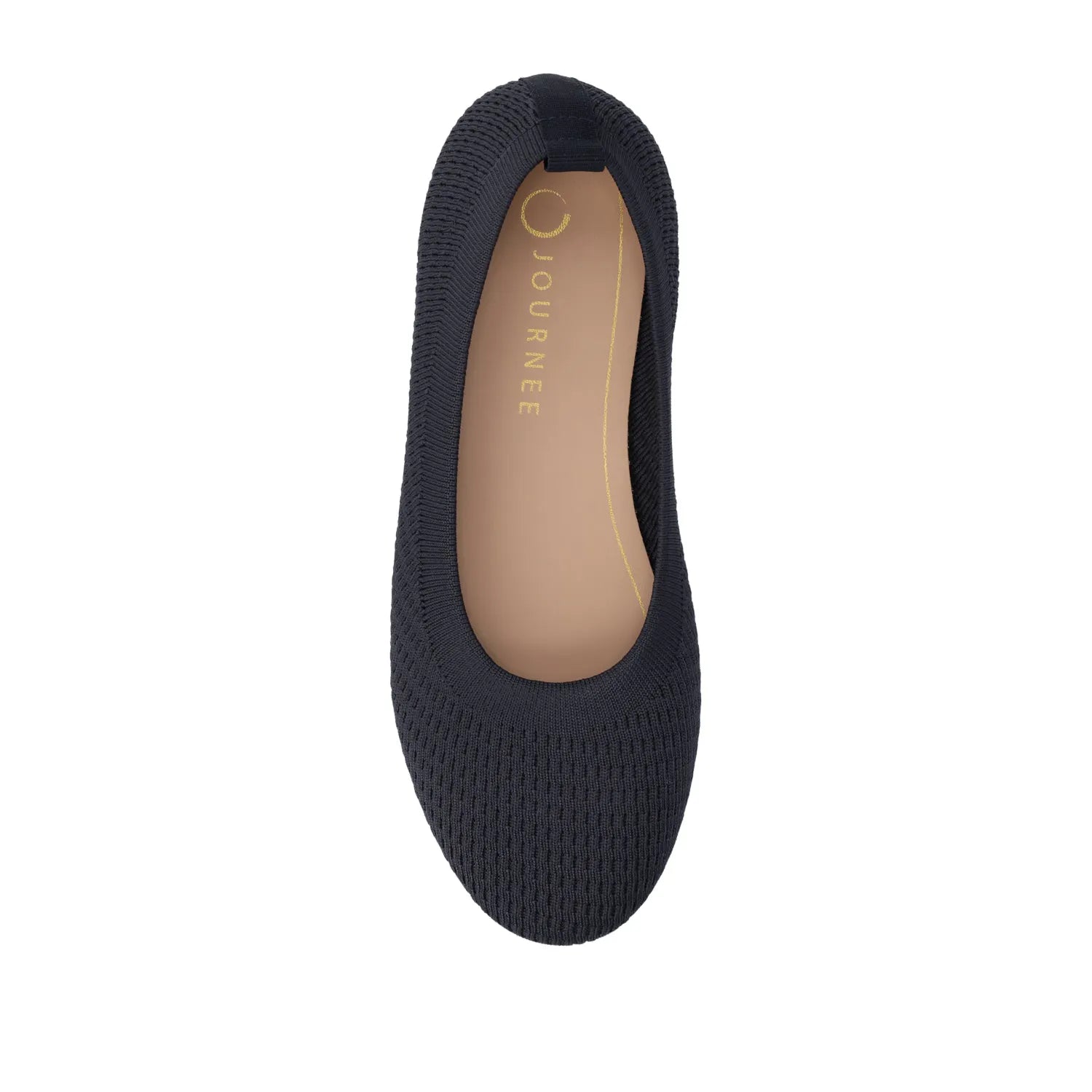 Maryann Knit Fabric Ballet Flats in Wide Statement - Navy Knit