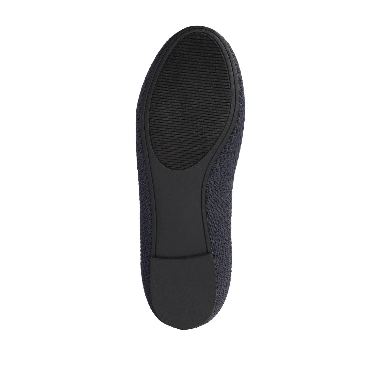 Maryann Knit Fabric Ballet Flats in Wide Statement - Navy Knit