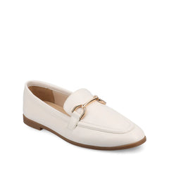 MIZZA Wide Fit Loafers in Bone
