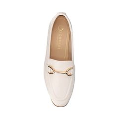 MIZZA Wide Fit Loafers in Bone
