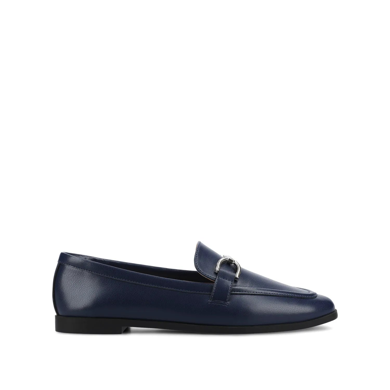 MIZZA Loafers for Women, Wide Fit, Navy Nubuck