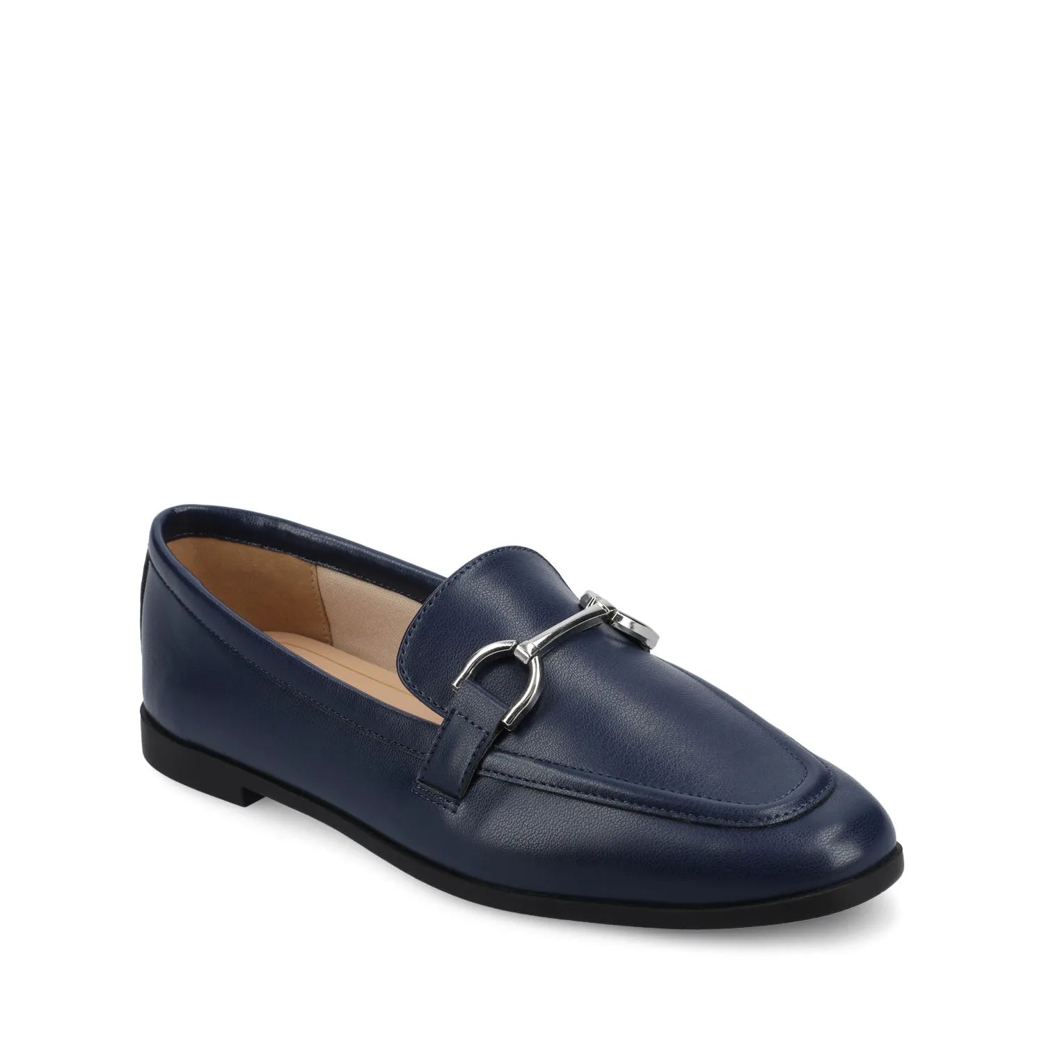 MIZZA Loafers for Women, Wide Fit, Navy Nubuck