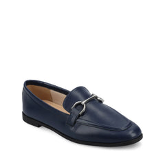 MIZZA Loafers for Women, Wide Fit, Navy Nubuck