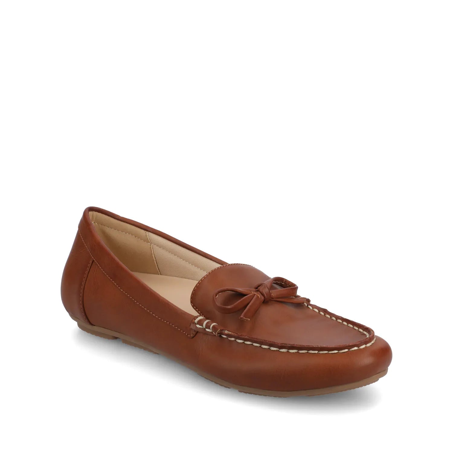 NOVELLA Wide Driving Loafer - Cognac