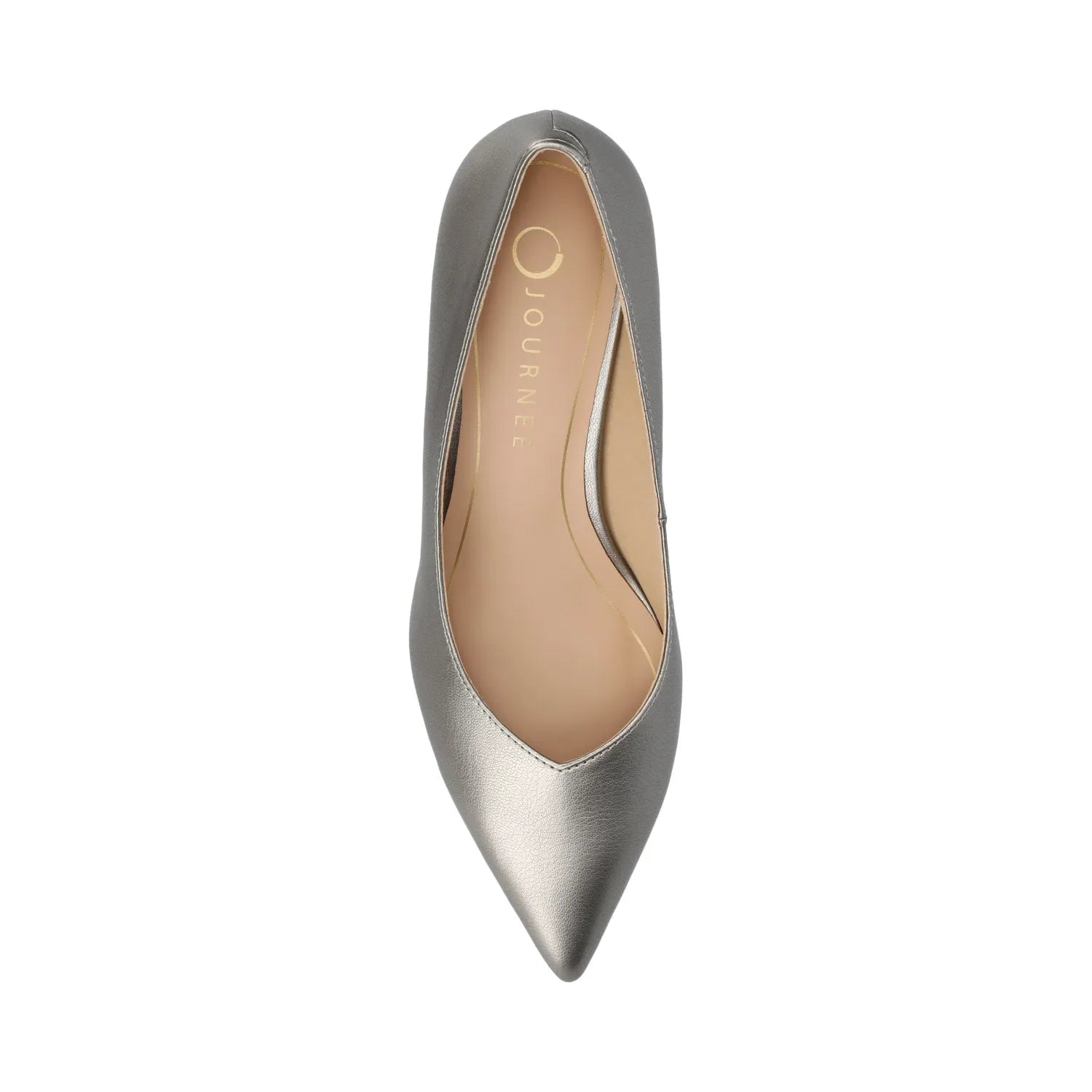 PAMMIE Statement Kitten Heels in Pewter